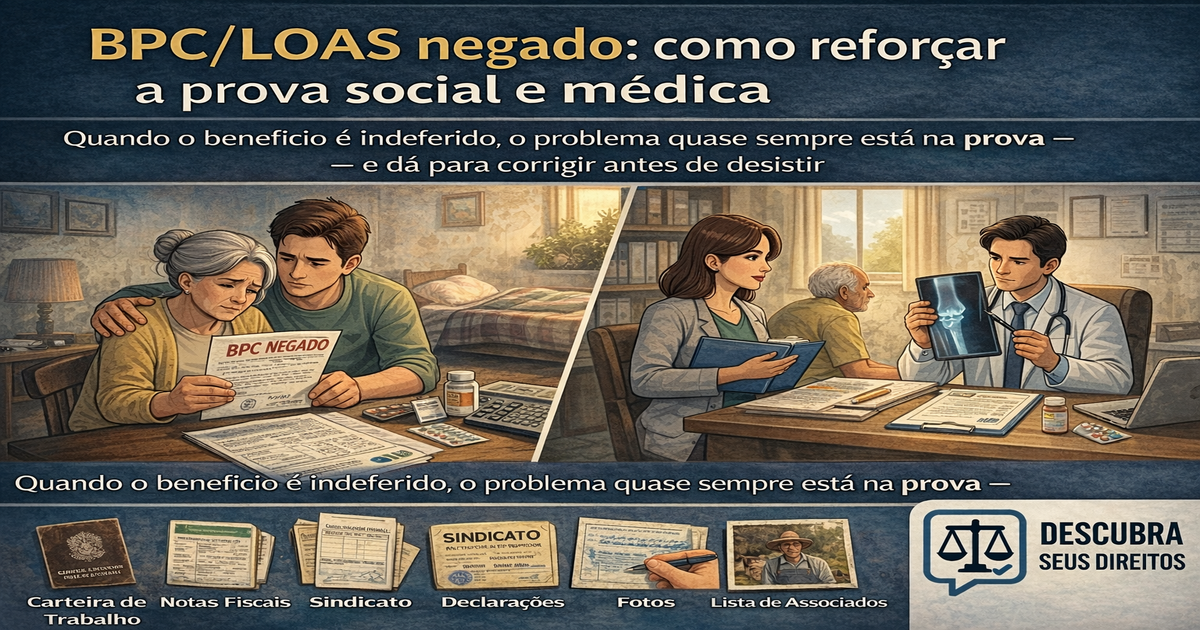 BPC/LOAS negado: como reforçar a prova social e médica