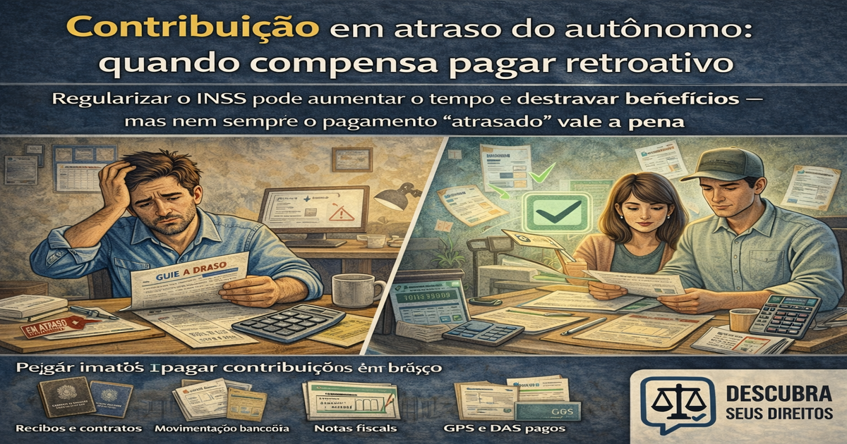 Contribuição em atraso do autônomo: quando compensa pagar retroativo