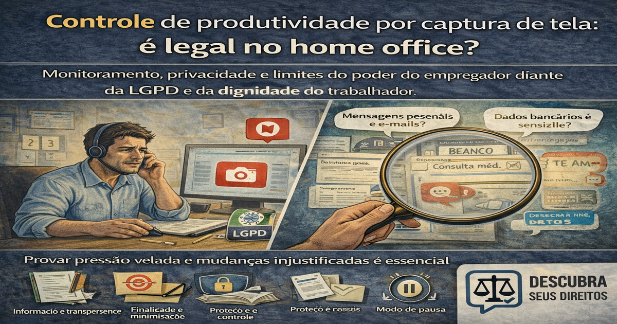 Controle de produtividade por captura de tela: é legal no home office?