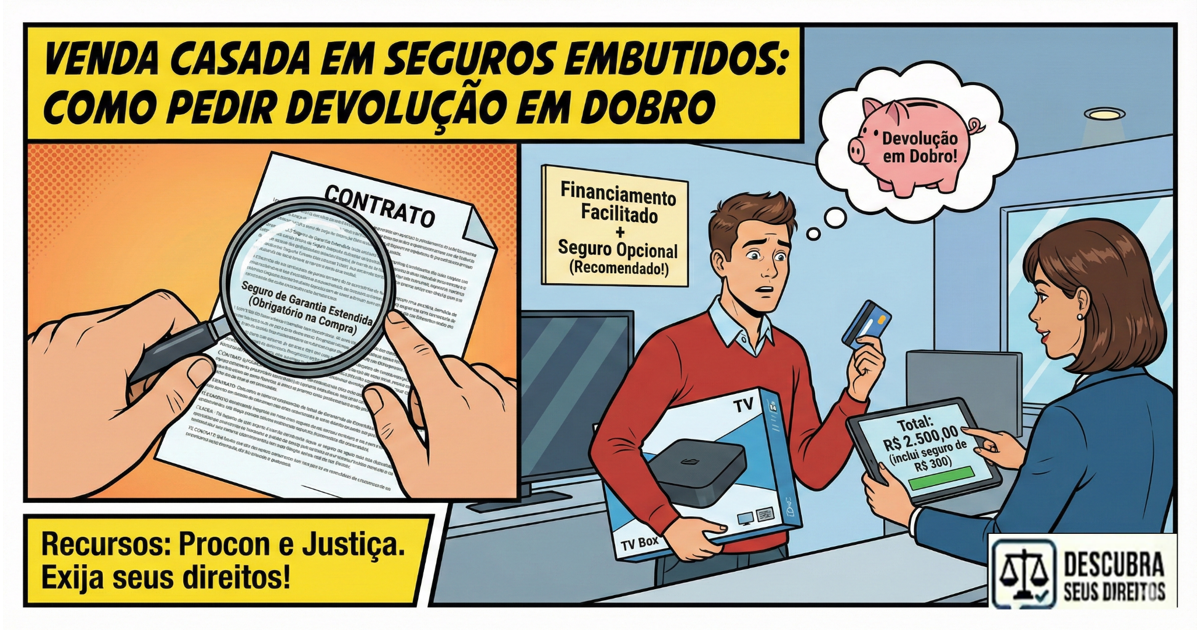 Venda casada em seguros embutidos: como pedir devolução em dobro