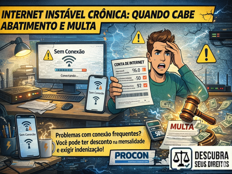 Internet instável crônica: quando cabe abatimento e multa