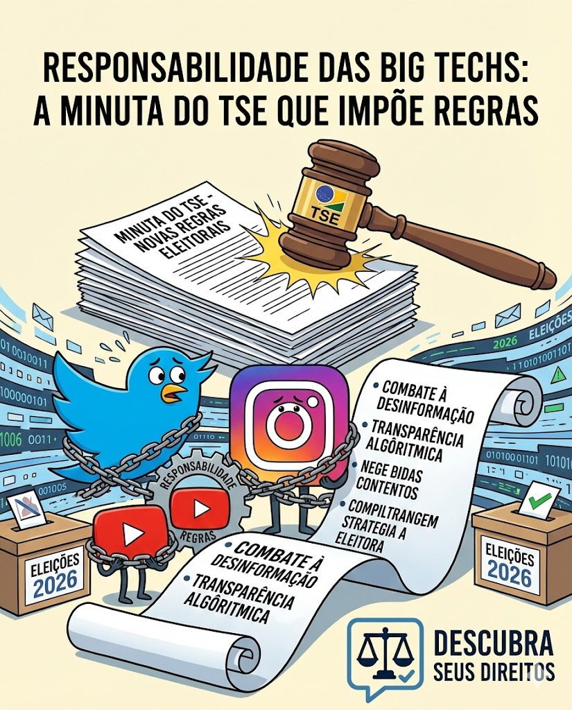 Responsabilidade das Big Techs: a minuta do TSE pode impor remoção imediata de conteúdo em 2026?