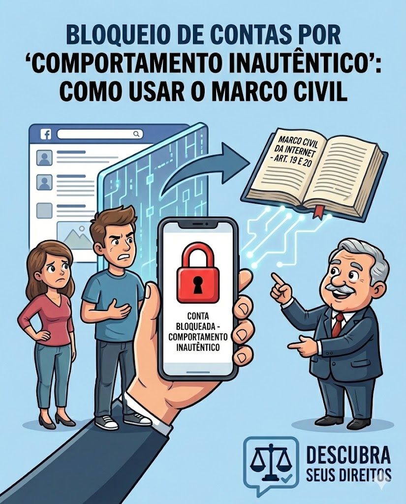 Bloqueio de contas por “comportamento inautêntico”: como usar o Marco Civil para recuperar seu perfil