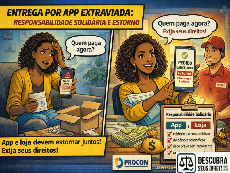 Entrega por app extraviada: quem responde e quando o consumidor tem direito ao estorno