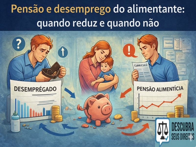 Pensão e desemprego do alimentante: quando reduz e quando não
