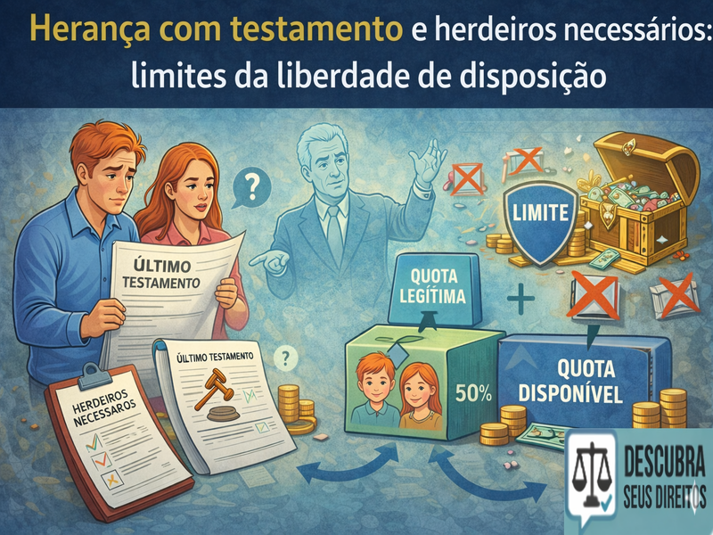 Herança com testamento e herdeiros necessários: limites da liberdade de disposição