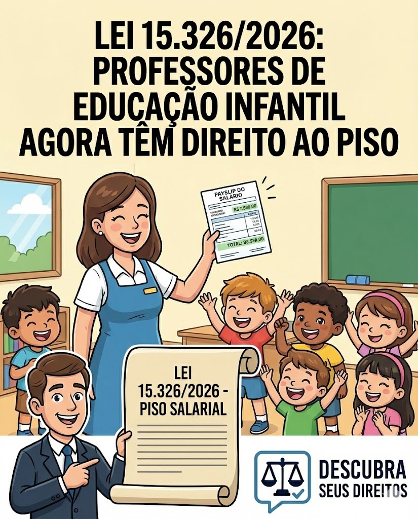 Lei 15.326/2026: professores de educação infantil agora têm direito ao piso?