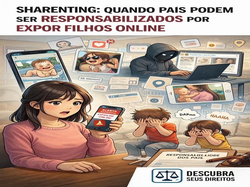 Sharenting: quando pais podem ser responsabilizados por expor filhos online.