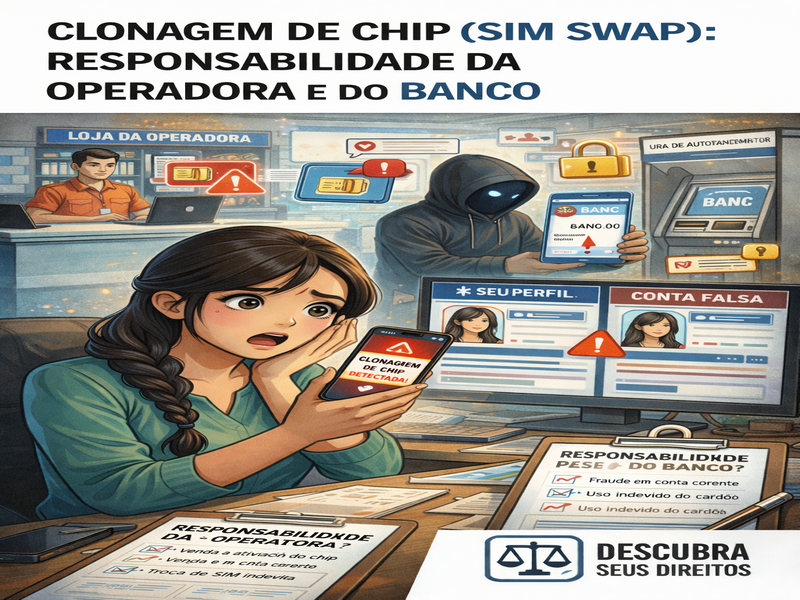 Clonagem de chip (SIM swap): responsabilidade da operadora e do banco