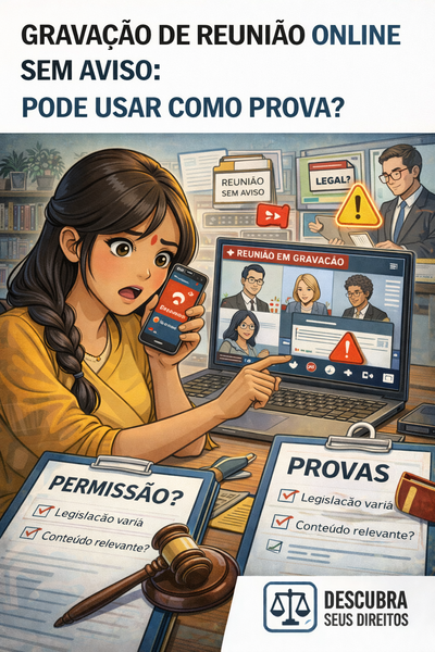 Gravação de reunião online sem aviso: pode usar como prova?