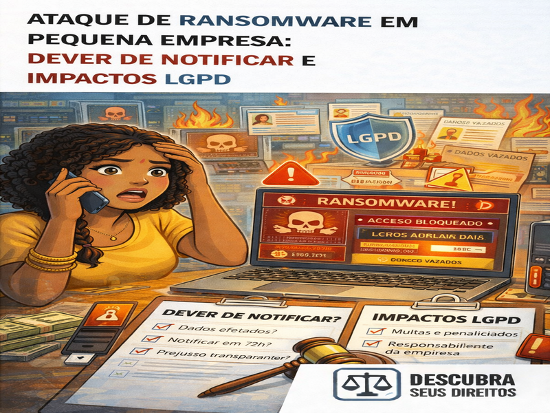 Ataque de ransomware em pequena empresa: dever de notificar e impactos na LGPD