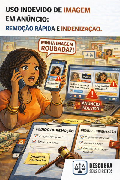Uso indevido de imagem em anúncio: remoção rápida e indenização