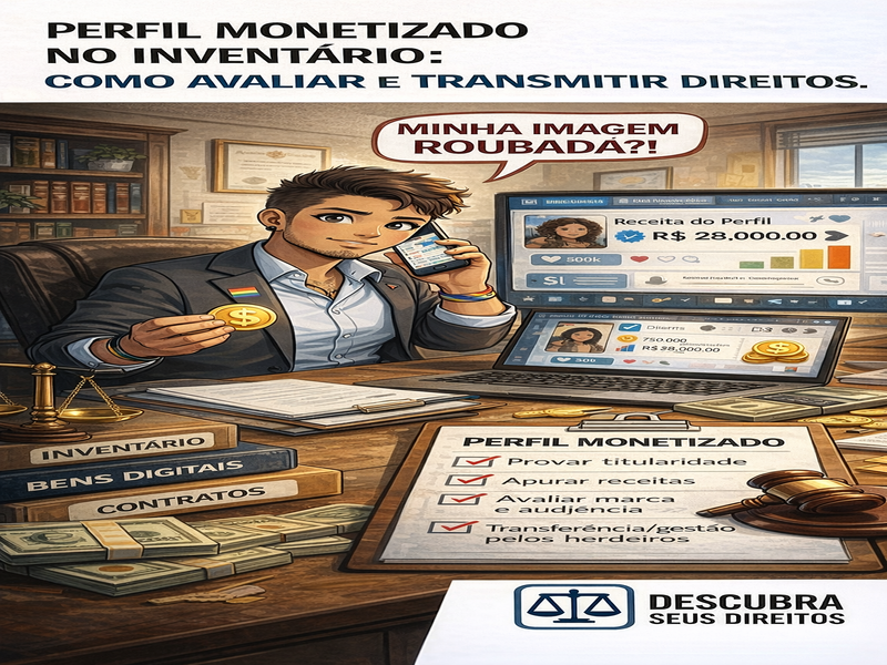 Perfil monetizado no inventário: como avaliar e transmitir direitos