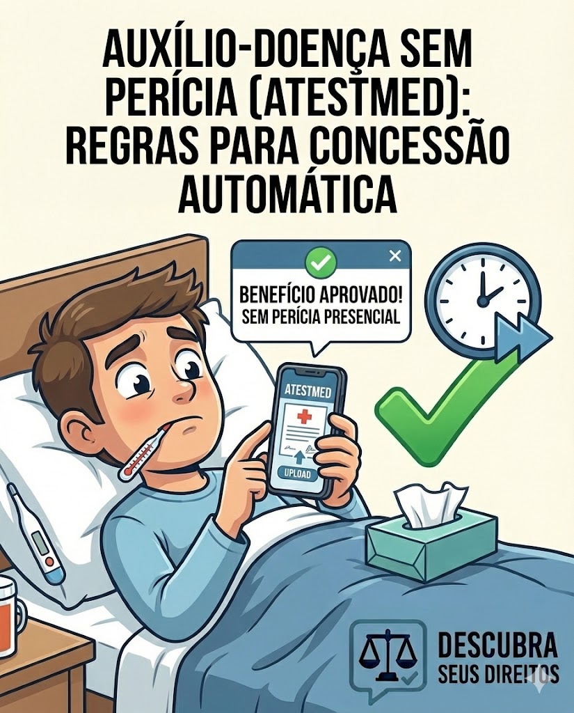 Auxílio-doença sem perícia (Atestmed): as regras para concessão automática em 2026