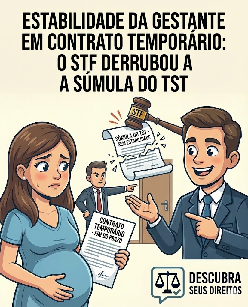 Estabilidade da gestante em contrato temporário: o STF derrubou a Súmula do TST? Entenda o que vale em 2026