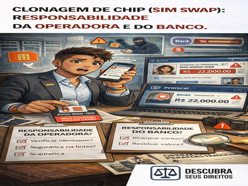 Clonagem de chip (SIM swap): responsabilidade da operadora e do banco
