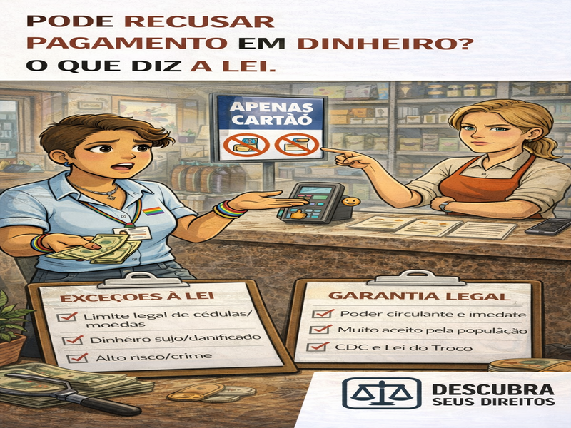 Pode recusar pagamento em dinheiro? O que diz a lei