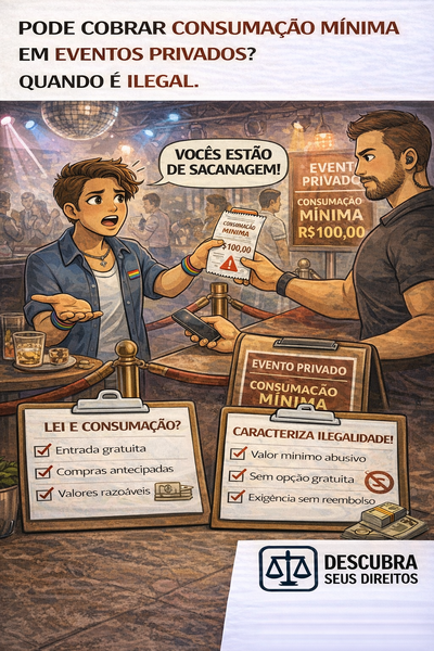 Pode cobrar consumação mínima em eventos privados? Quando é ilegal