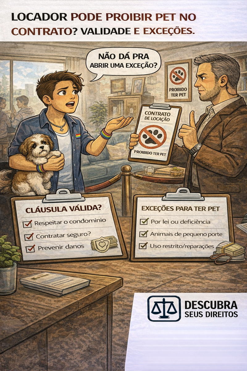Locador pode proibir pet no contrato? Validade e exceções