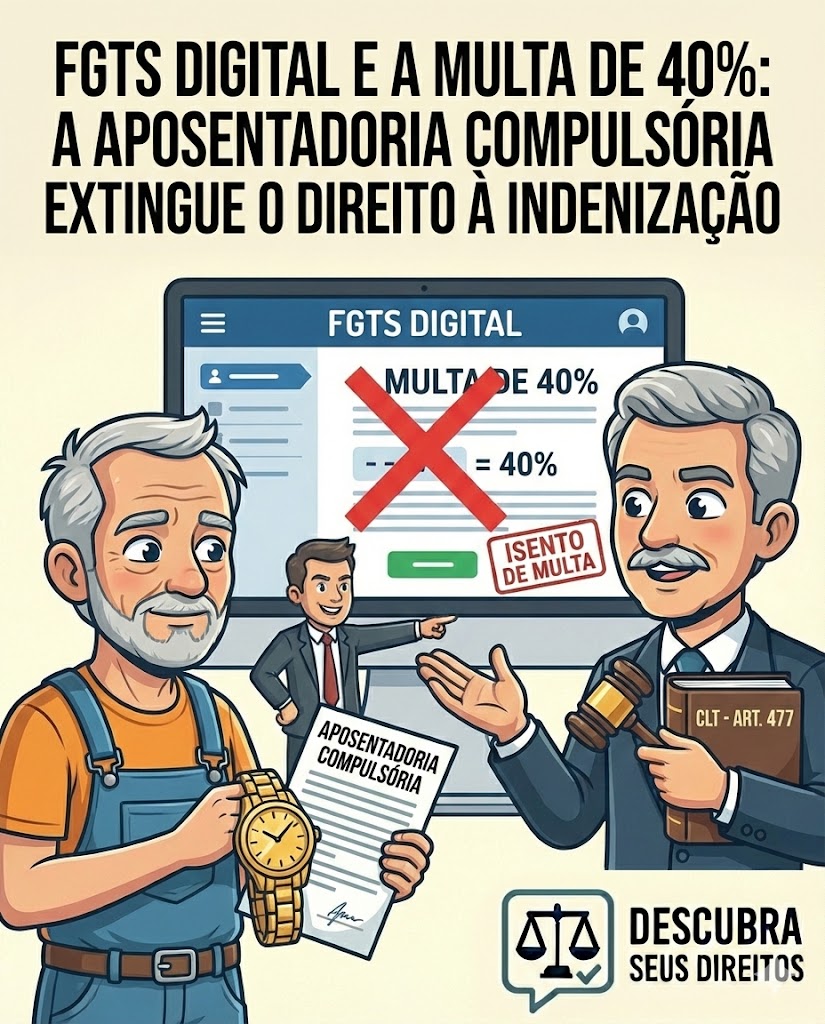 FGTS Digital e a Multa de 40%: a aposentadoria compulsória extingue o direito à indenização?