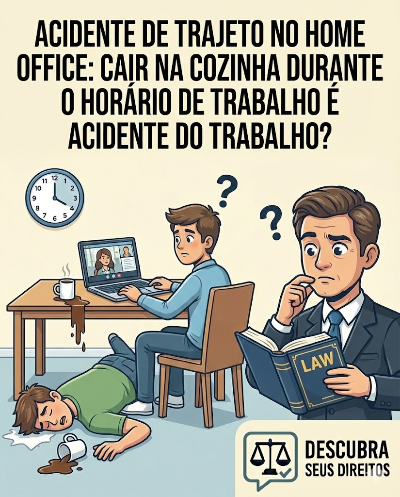 Acidente de trajeto no home office: cair na cozinha durante o horário de trabalho pode gerar direito?
