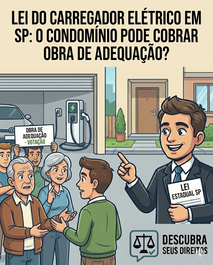 Lei do carregador elétrico em SP: o condomínio pode cobrar obra de adequação dos moradores?