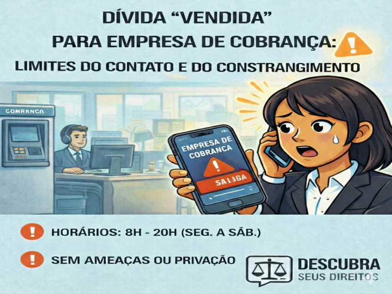 Dívida “vendida” para empresa de cobrança: limites do contato e do constrangimento