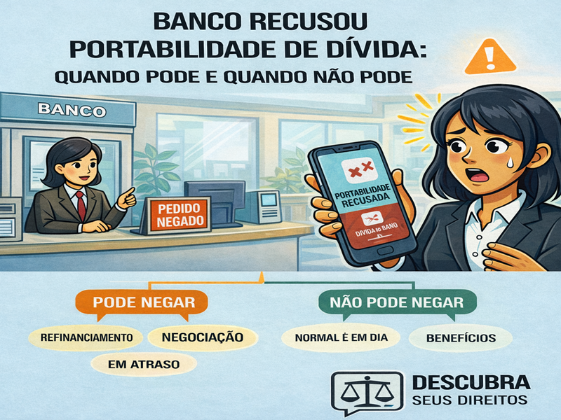 Banco recusou portabilidade de dívida: quando pode e quando não pode