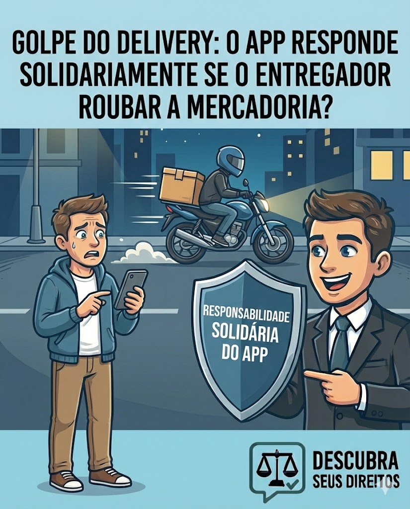 Golpe do Delivery: o app responde solidariamente se o entregador roubar a compra?