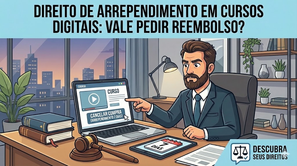 Direito de arrependimento em cursos digitais: vale pedir reembolso se você já assistiu parte das aulas?