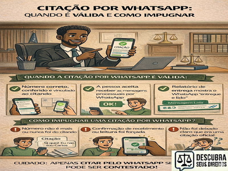Citação por WhatsApp: quando é válida e como impugnar