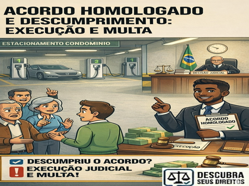 Acordo homologado e descumprimento: execução e multa
