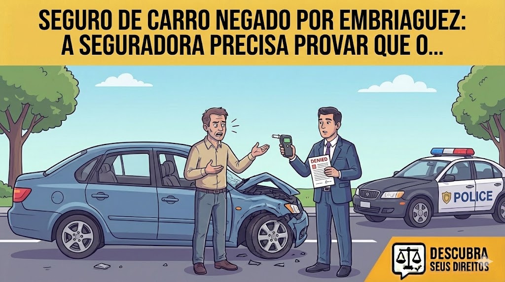 Seguro de carro negado por embriaguez: a seguradora precisa provar que o álcool causou o acidente?
