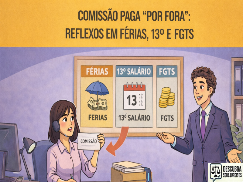 Comissão paga “por fora”: reflexos em férias, 13º e FGTS