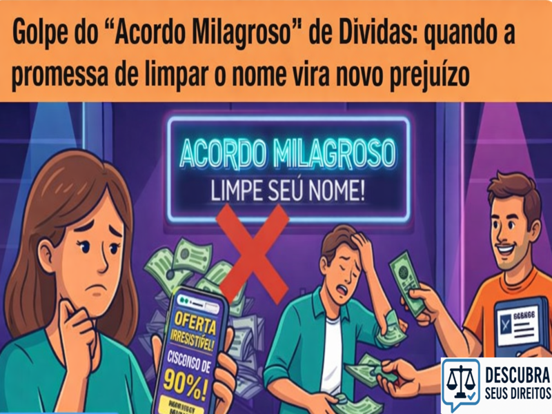 Golpe do “Acordo Milagroso” de Dívidas: quando a promessa de limpar o nome vira novo prejuízo