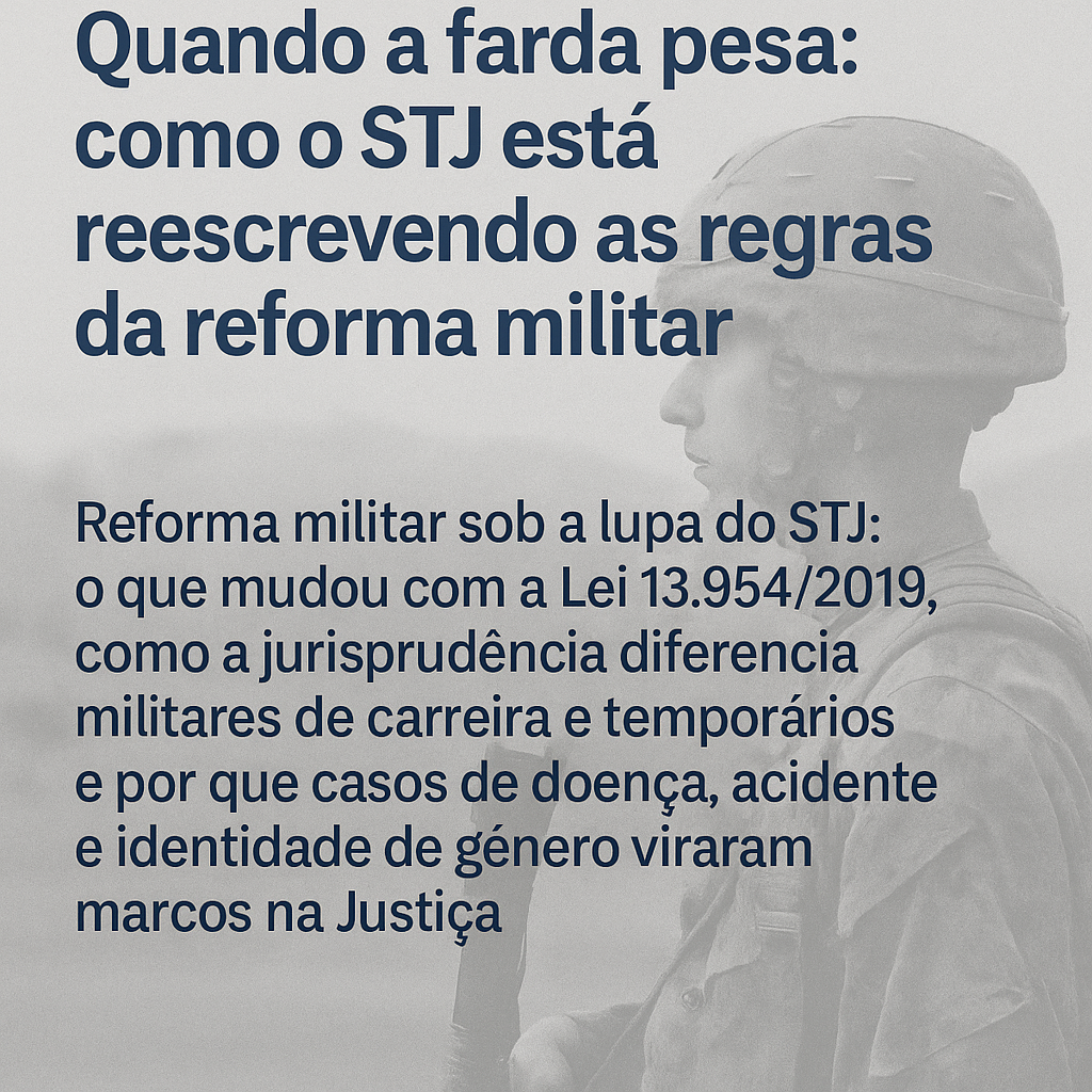 Quando a farda pesa: as histórias que levaram o STJ a redesenhar as regras da reforma militar