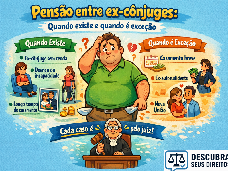 Pensão entre ex-cônjuges: quando existe e quando é exceção