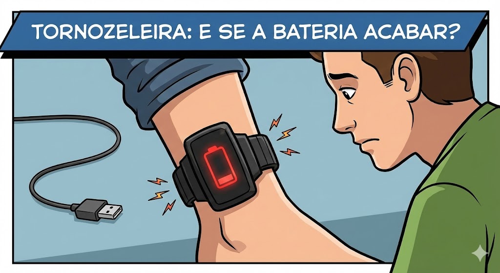 Monitoramento eletrônico (tornozeleira): o que acontece se a bateria acabar durante o uso