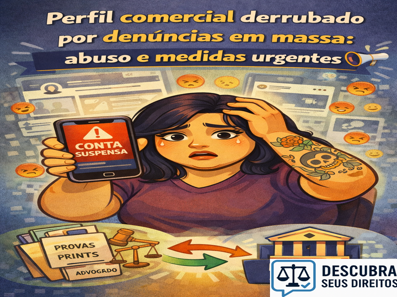 Perfil comercial derrubado por denúncias em massa: abuso e medidas urgentes