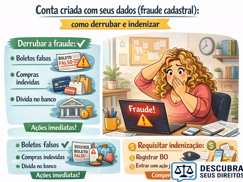 Conta criada com seus dados (fraude cadastral): como derrubar e indenizar