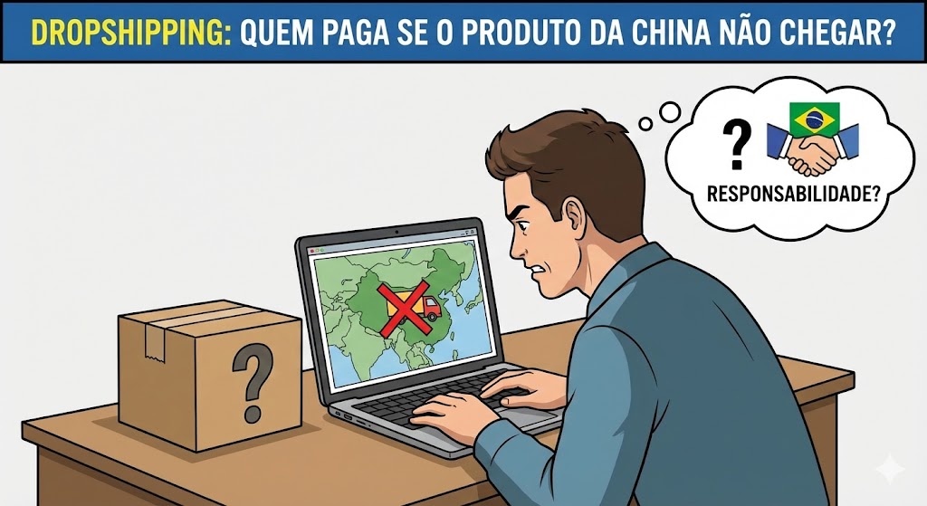 Dropshipping e a Responsabilidade: quem paga a conta se o produto da China não chegar?