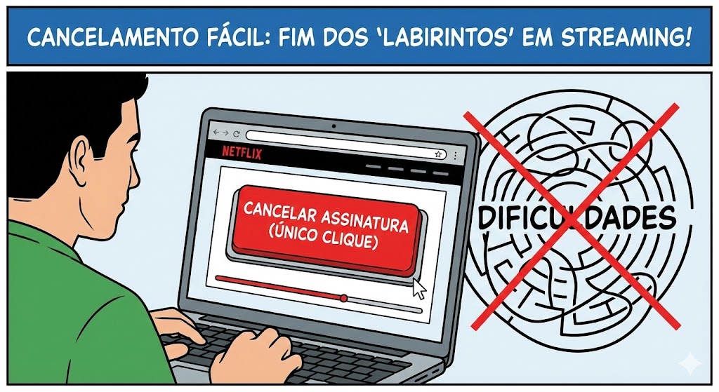 Cancelamento de Streaming: nova regra da Senacon proíbe “labirintos” e exige botão único