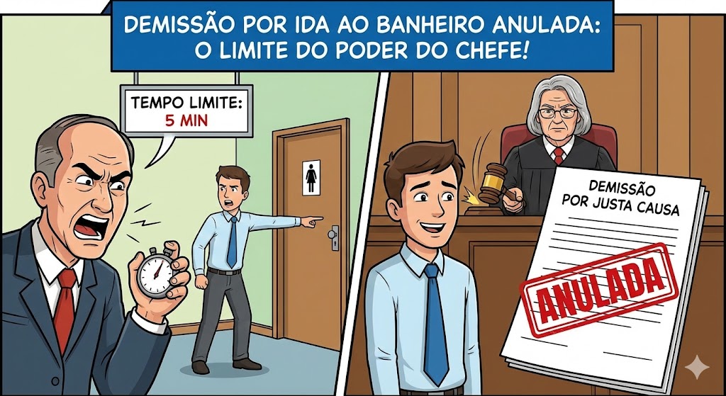 Demissão por ida ao banheiro anulada: o limite do poder diretivo do empregador
