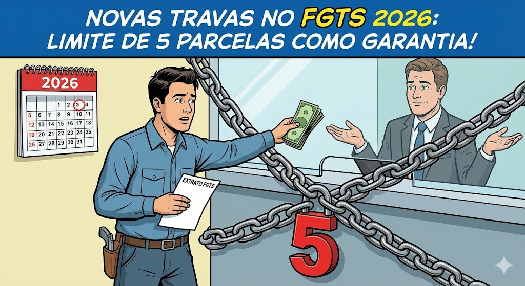 Novas travas no saque-aniversário do FGTS: limite de 5 parcelas como garantia em 2026