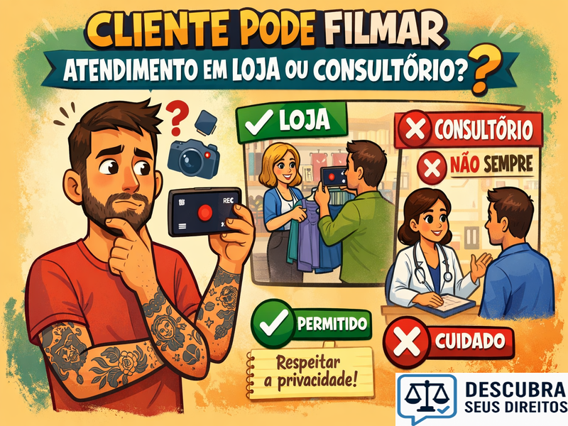 Cliente pode filmar atendimento em loja ou consultório?