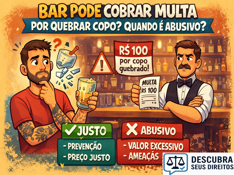 Bar pode cobrar multa por quebrar copo? Quando é abusivo