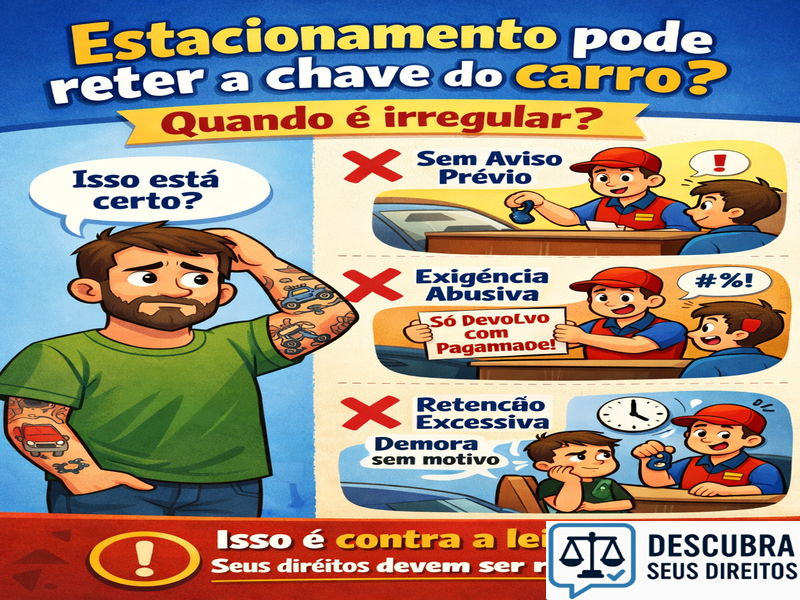 Estacionamento pode reter a chave do carro? Quando é irregular