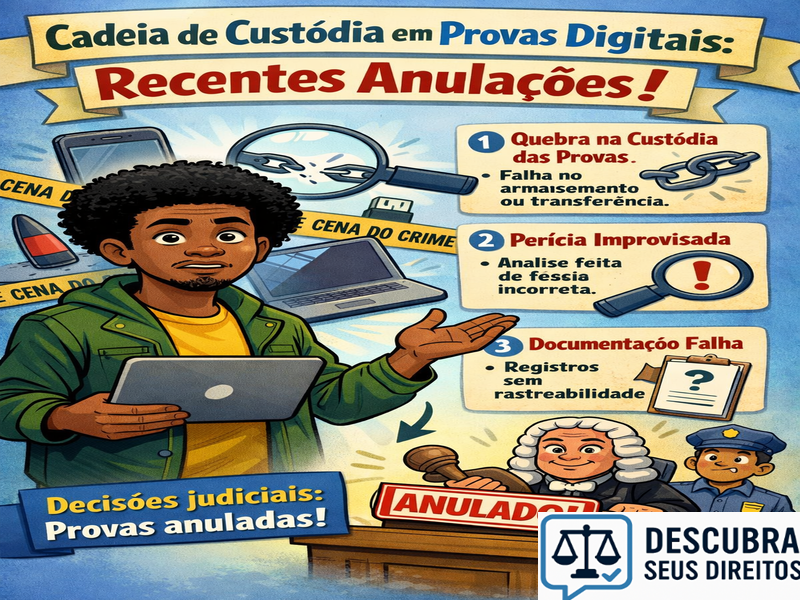 Cadeia de custódia em provas digitais: recentes anulações