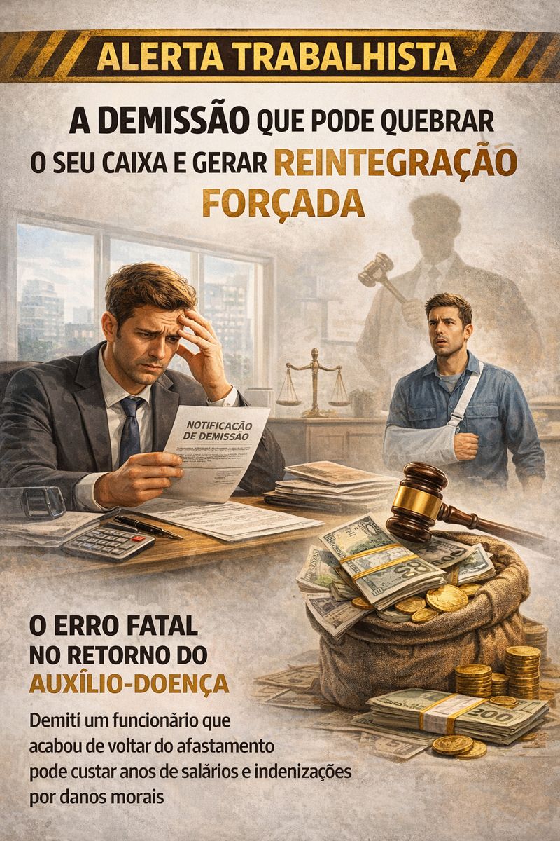 ALERTA TRABALHISTA: A demissão que pode quebrar seu caixa e gerar reintegração forçada