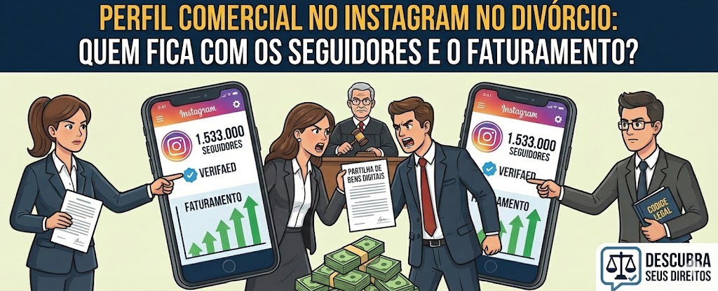 Perfil comercial no Instagram no divórcio: quem fica com os seguidores e o faturamento?